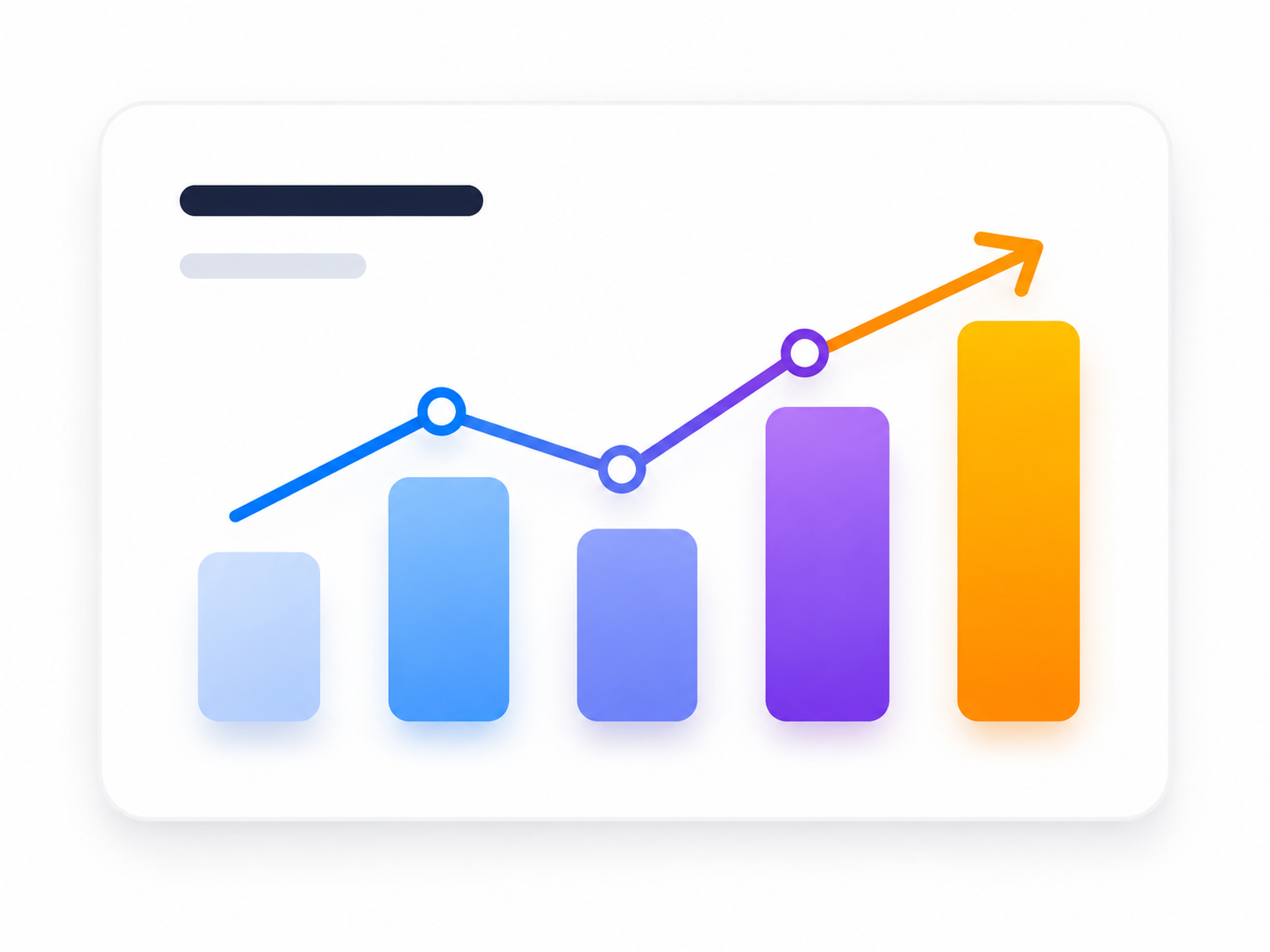 Chart showing clinic performance trending upward